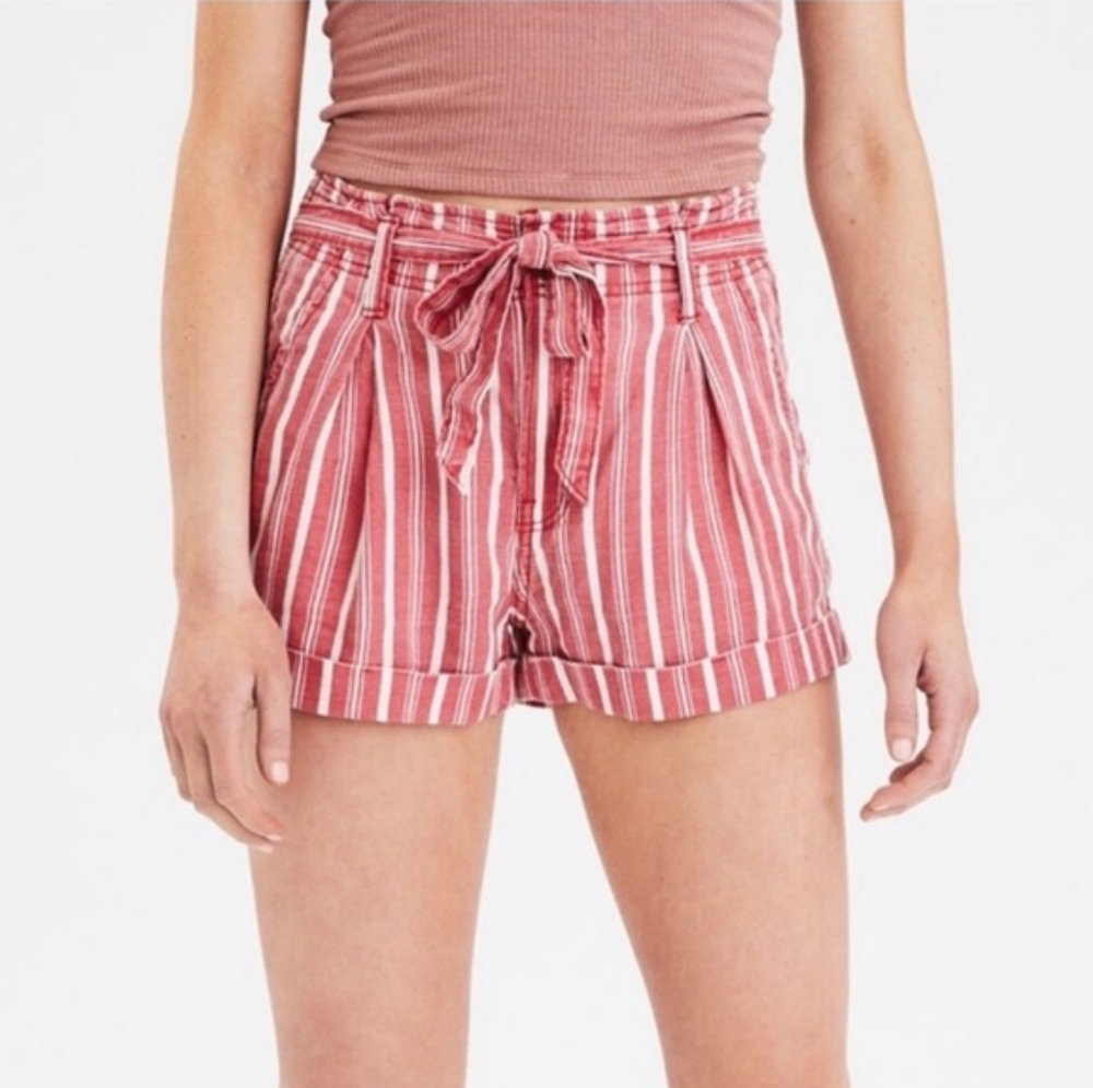 American eagle red stripe shorts